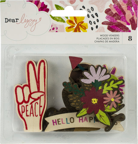 Dear Lizzy New Day Wood Veneer Shapes 8/Pkg