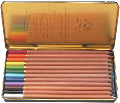 Fantasia Premium Pastel Pencil Set W/Storage Tin 12/Pkg