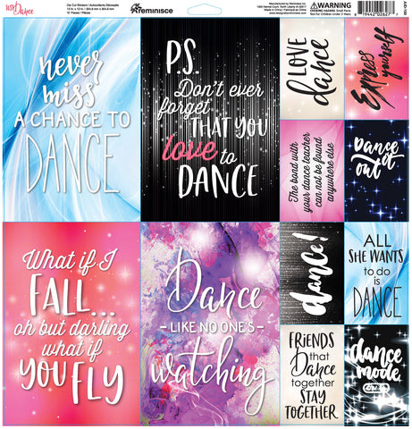 Just Dance Elements Stickers 12"X12"