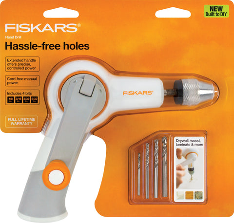 Fiskars Built to DIY Precision Hand Drill W/4 Bits