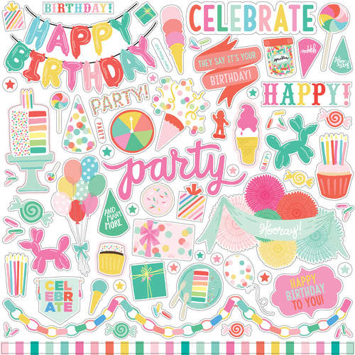 Let's Party Cardstock Stickers 12"X12"