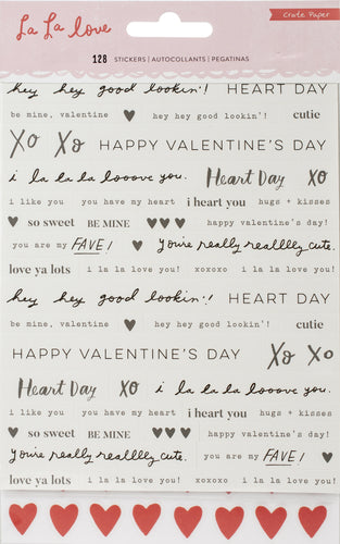 La La Love Phrase Stickers 128/Pkg