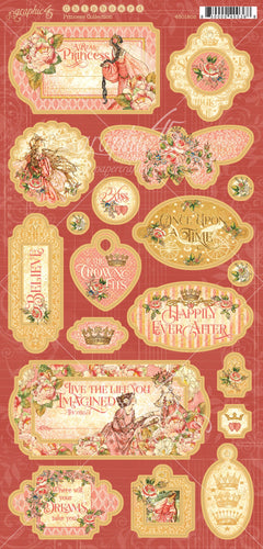 Princess Chipboard Die-Cuts 6"X12" Sheet