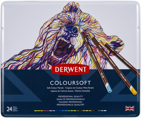Derwent Coloursoft Pencil Tin 24/Pkg