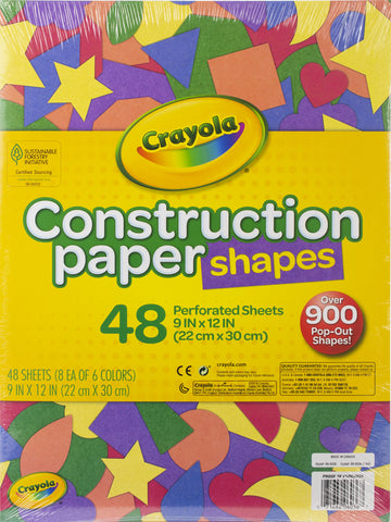 Crayola Construction Paper Shapes 9"X12"