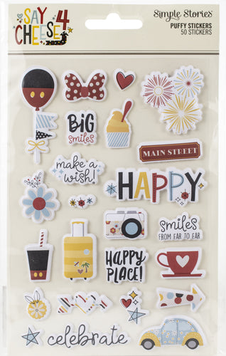 Say Cheese 4 Puffy Stickers 4"X6" 2/Pkg