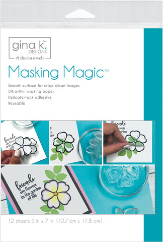 Gina K Designs Masking Magic Sheets 5"X7" 12/Pkg