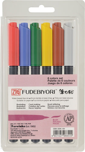 ZIG Fudebiyori 6 Color Set