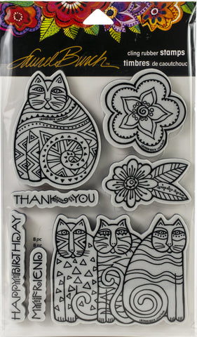 Stampendous Laurel Burch Cling Stamp W/Template