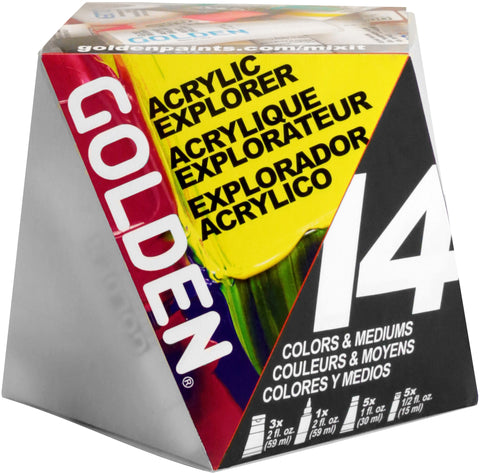 Golden Acrylic Paints & Mediums Starter Set 14/Pkg
