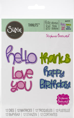 Sizzix Thinlits Dies By Stephanie Barnard 12/Pkg