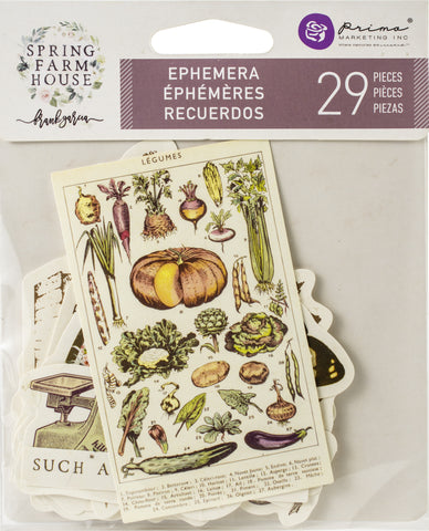 Prima Marketing Spring Farmhouse Cardstock Ephemera 29/Pkg