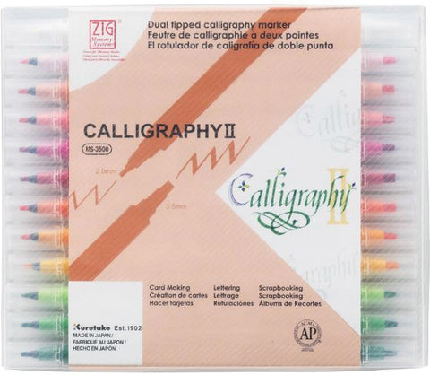 ZIG Memory System Calligraphy II Dual-Tip Markers 24/Pkg