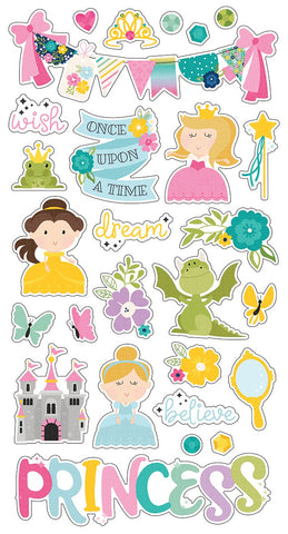 Little Princess Chipboard Stickers 6"X12"
