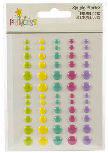 Little Princess Enamel Dots Embellishments 60/Pkg