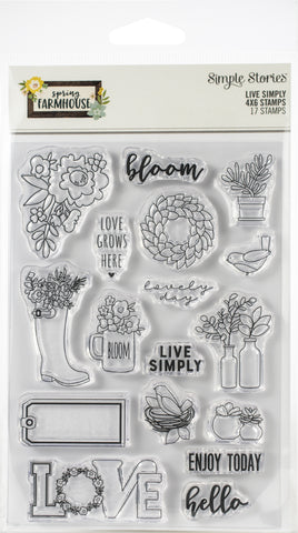 Spring Farmhouse Photopolymer Clear Stamps