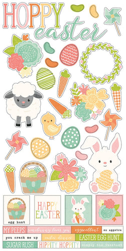 Simple Sets Bunnies & Baskets Cardstock Stickers 6"X12"