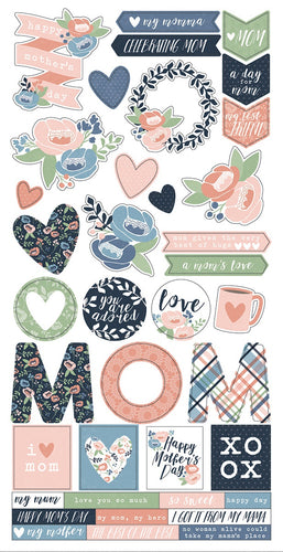 Simple Sets Mom's Day Cardstock Stickers 6"X12"