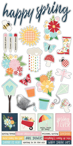 Simple Sets Springtime Cardstock Stickers 6"X12"