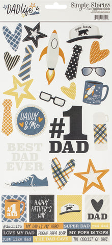 Simple Sets Dad Life Cardstock Stickers 6"X12"