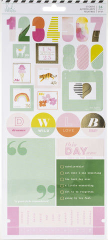 Heidi Swapp Color Fresh Cardstock Stickers 34/Pkg