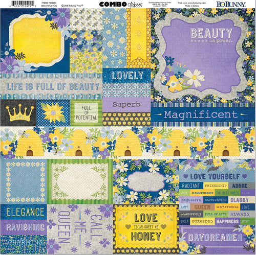 Bee-Utiful You Combo Stickers 12&quot;X12&quot;