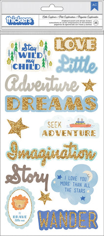 Little Adventurer Thickers Stickers 5.5"X11" 35/Pkg