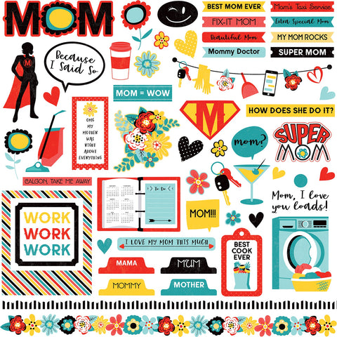 Best Mom Ever Stickers 12&quot;X12&quot;