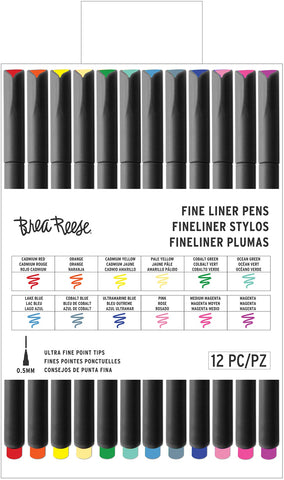 Brea Reese Fineliner Pens 12/Pkg