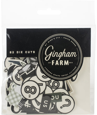 Gingham Farm Mixed Bag Cardstock Die-Cuts 62/Pkg