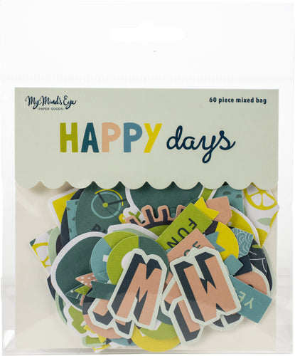 Happy Days Mixed Bag Cardstock Die-Cuts 60/Pkg