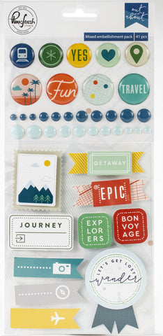 Out & About Mixed Embellishment Pack 41/Pkg