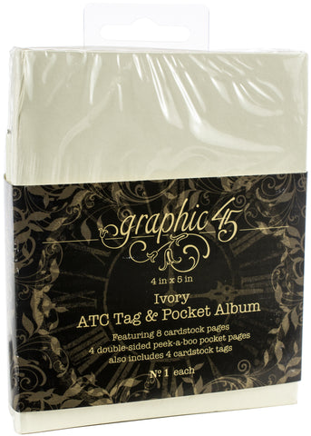 Graphic 45 Staples Atc Tag & Pocket Album 4"X5"