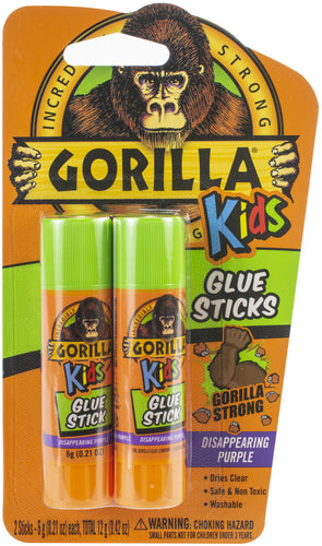 Gorilla Glue Washable School Glue Sticks - Purple 2/Pkg