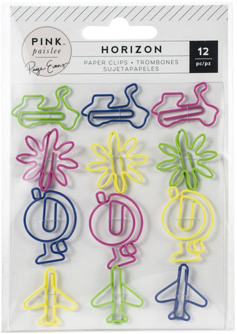 Paige Evans Horizon Shaped Paper Clips 12/Pkg