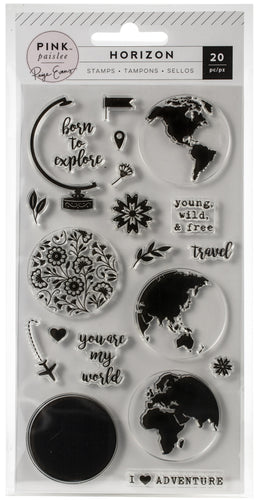 Paige Evans Horizon Clear Acrylic Stamps 20/Pkg