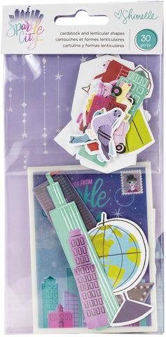 Shimelle Sparkle City Ephemera Cardstock Die-Cuts 30/Pkg