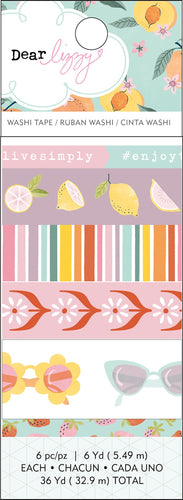 Dear Lizzy It's All Good Washi Tape 6/Pkg