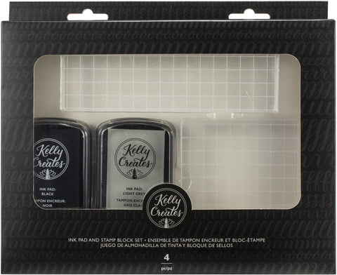 Kelly Creates Ink Pad & Stamp Block Set