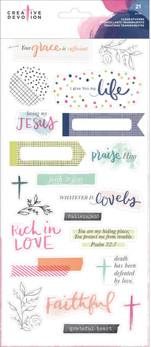Creative Devotion Clear Stickers