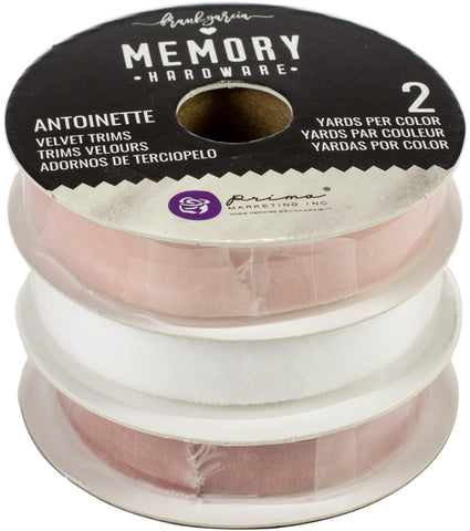 Prima Marketing Memory Hardware Antoinette Velvet Trim 3/Pkg