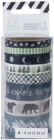 Heidi Swapp Wolf Pack Washi Tape Rolls 8/Pkg