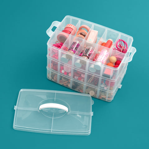 We R 3-Tier Snap Box Translucent Plastic Storage