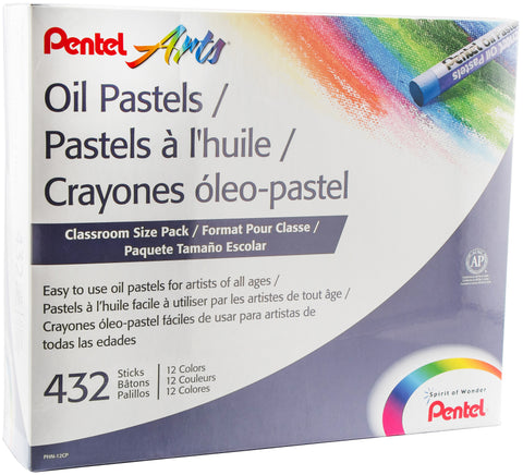 Pentel Arts Oil Pastels Classroom Pack 432/Pkg