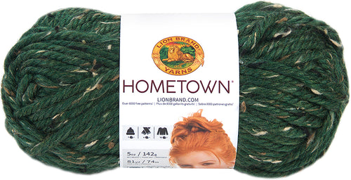 Lion Brand Yarn lion brand yarn hometown yarn, bulky yarn, yarn for  knitting and crocheting, 3-pack, joliet iris