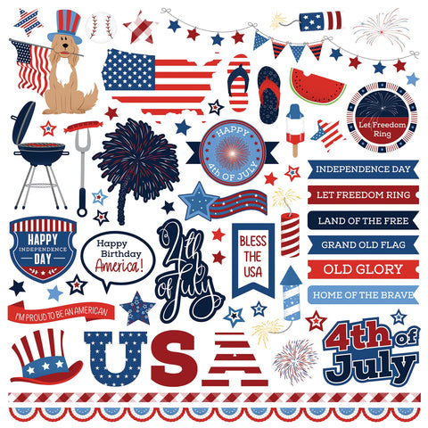 Land Of The Free Stickers 12"X12"