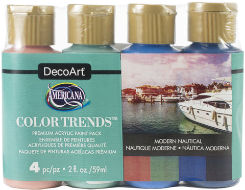 Americana Acrylics Color Trends Value Pack 4/Pkg
