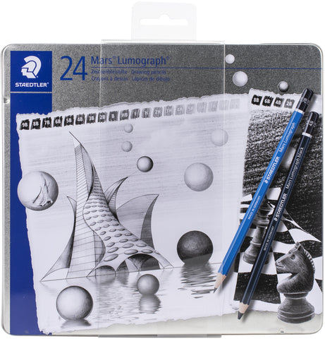 Mars Lumograph Drawing Pencils 24/Pkg