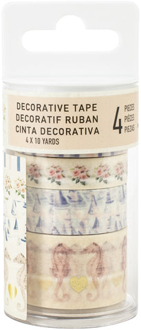 Prima Marketing Golden Coast Decorative Tape 4/Pkg