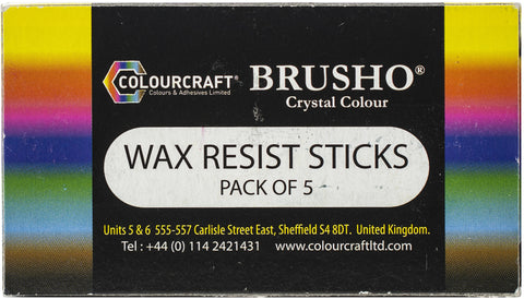 Brusho Wax Resist Sticks 5/Pkg